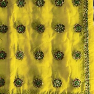 Pushpa 2 Yellow Color Meena Lugdi (Dulhan Fabric)